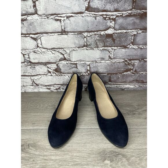 Modabella Navy Blue Suede Leather Round Toe Dress Heels Women’s Sz 38EU/7.5M US - Picture 16 of 16